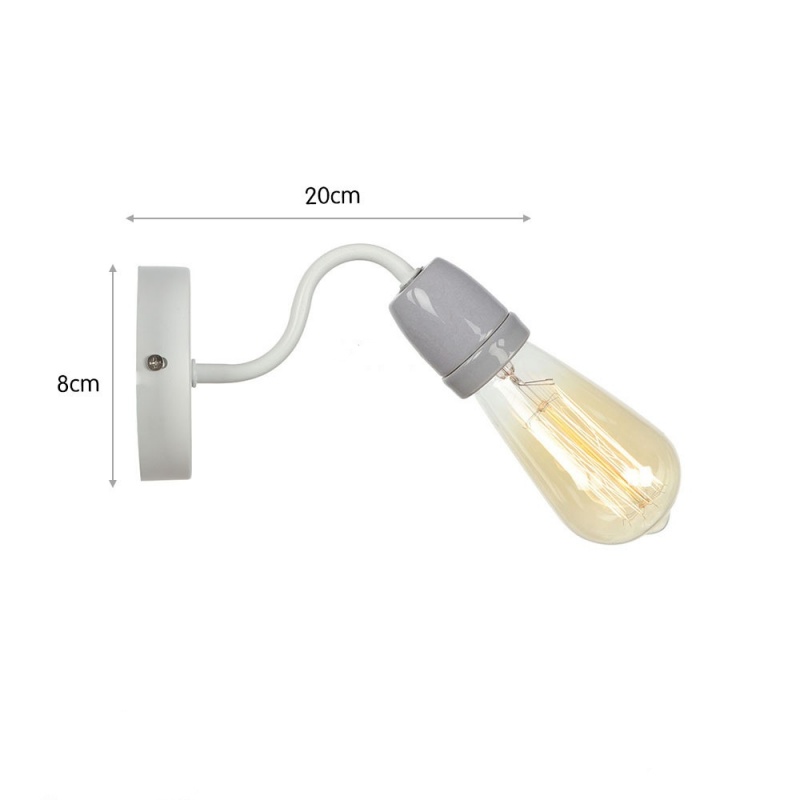 Colorful Ceramic LED Wall Lamp Nordic Minimalist Bedside Bathroom Wall Sconce 3