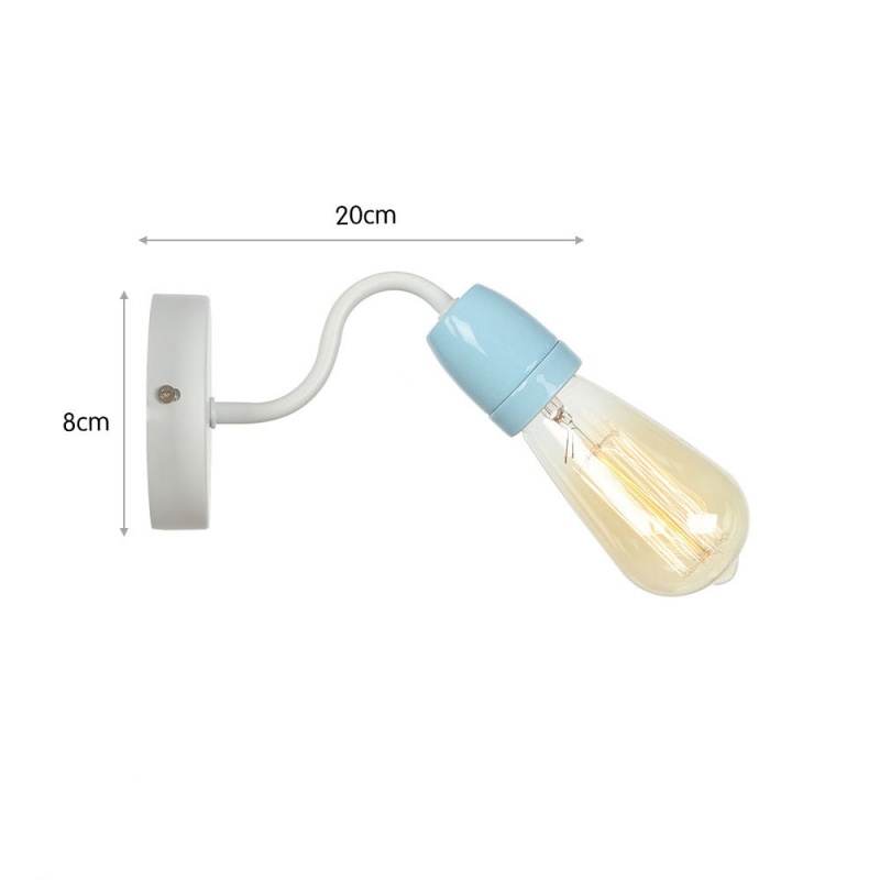 Colorful Ceramic LED Wall Lamp Nordic Minimalist Bedside Bathroom Wall Sconce 7