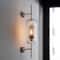 Modern Glass Wall Lamp With Golden Ball Elegant Bedside Sconce For Living Room And Hallway 0