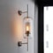 Modern Glass Wall Lamp With Golden Ball Elegant Bedside Sconce For Living Room And Hallway 0