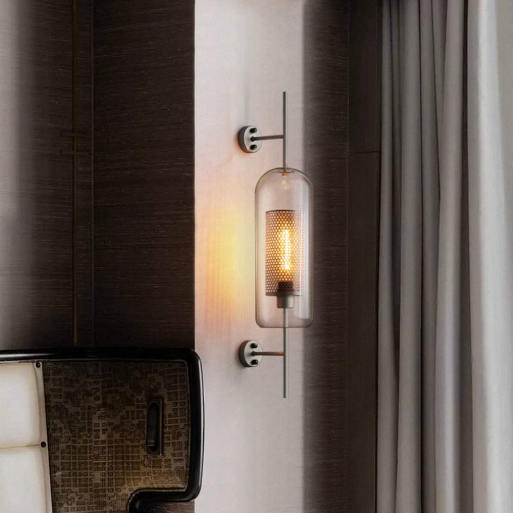 Modern Glass Wall Lamp With Golden Ball Elegant Bedside Sconce For Living Room And Hallway 5
