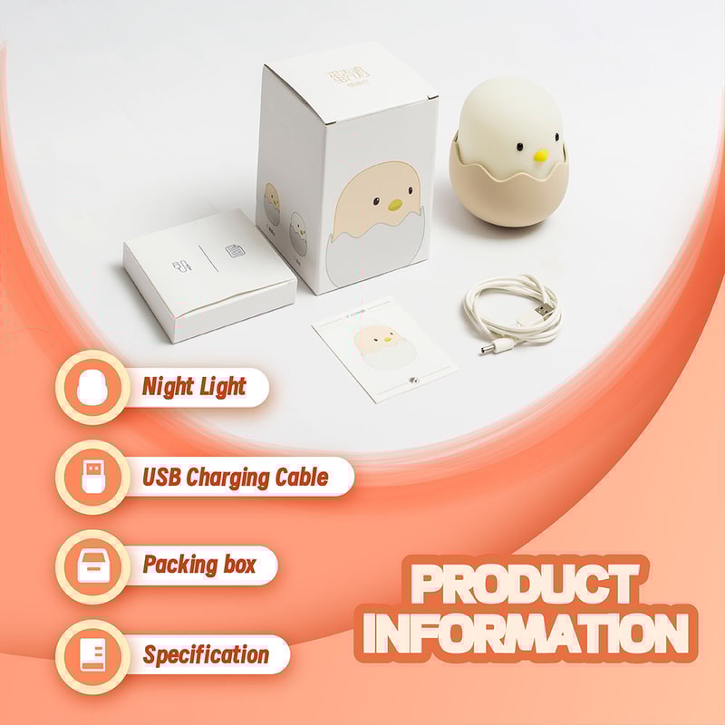 Duck Silicone Night Light For Kids Rechargeable Dimmable Touch Lamp With Timer Perfect Bedroom Deco 6