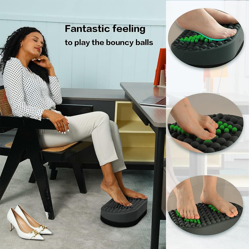 Ergonomic Foot Rest For Office Gaming Chairs Pain Relief Foot Stool For Back Hip Support 2