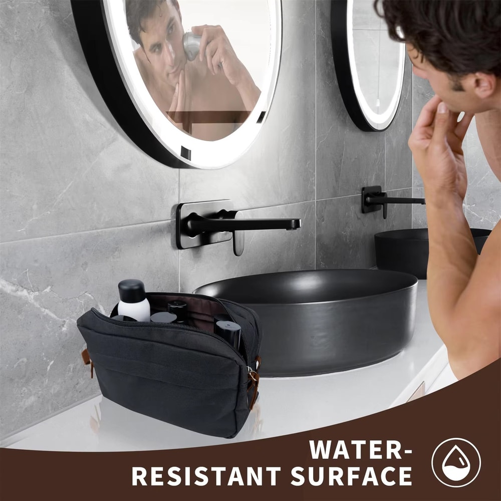 Waterproof Travel Bag With Handle For Toiletries Perfect Shaving Bag For Business And Travel Essent 1