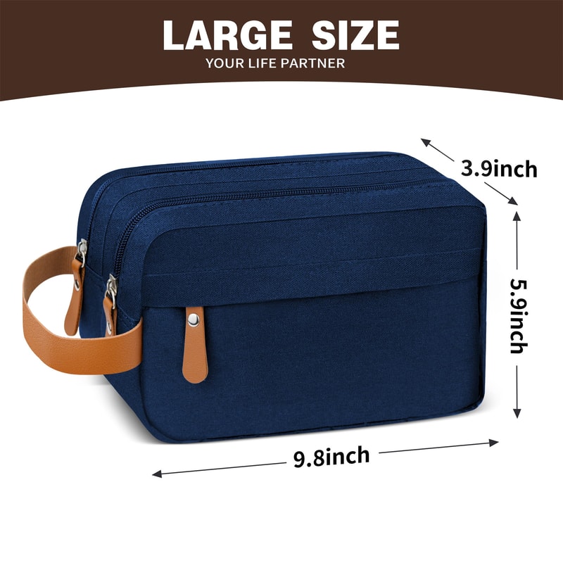 Waterproof Travel Bag With Handle For Toiletries Perfect Shaving Bag For Business And Travel Essent 4