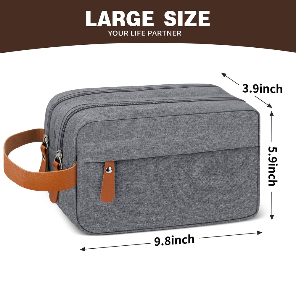 Waterproof Travel Bag With Handle For Toiletries Perfect Shaving Bag For Business And Travel Essent 5
