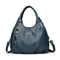 Soft Lychee Leather Hobo Handbag Stylish 3Layer Shoulder Crossbody Tote Bag With Pearl Leaf Pendan 9