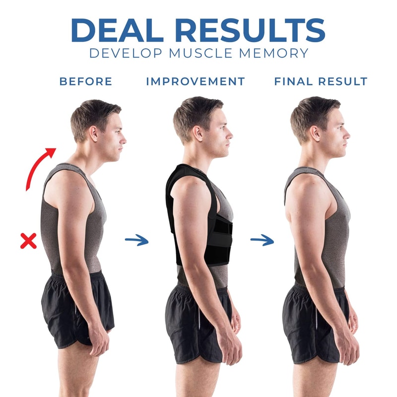 Back Posture Corrector For Men Full Back Support Brace For Upper Lower Back Relief 2