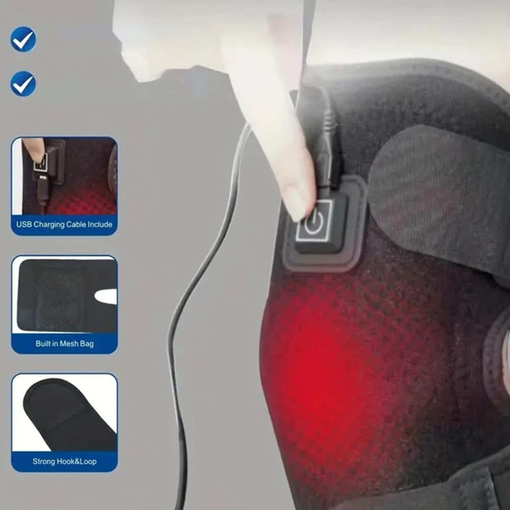 USB-Powered Adjustable Knee Heating Pad for Joint Relief, Portable and Comfortable