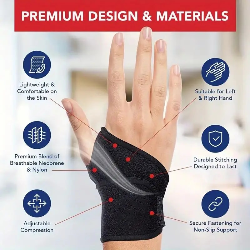 Adjustable Wrist Brace For Carpal Tunnel Support Wrap For Both Hands Unisex Fitness Wrist Support F 2