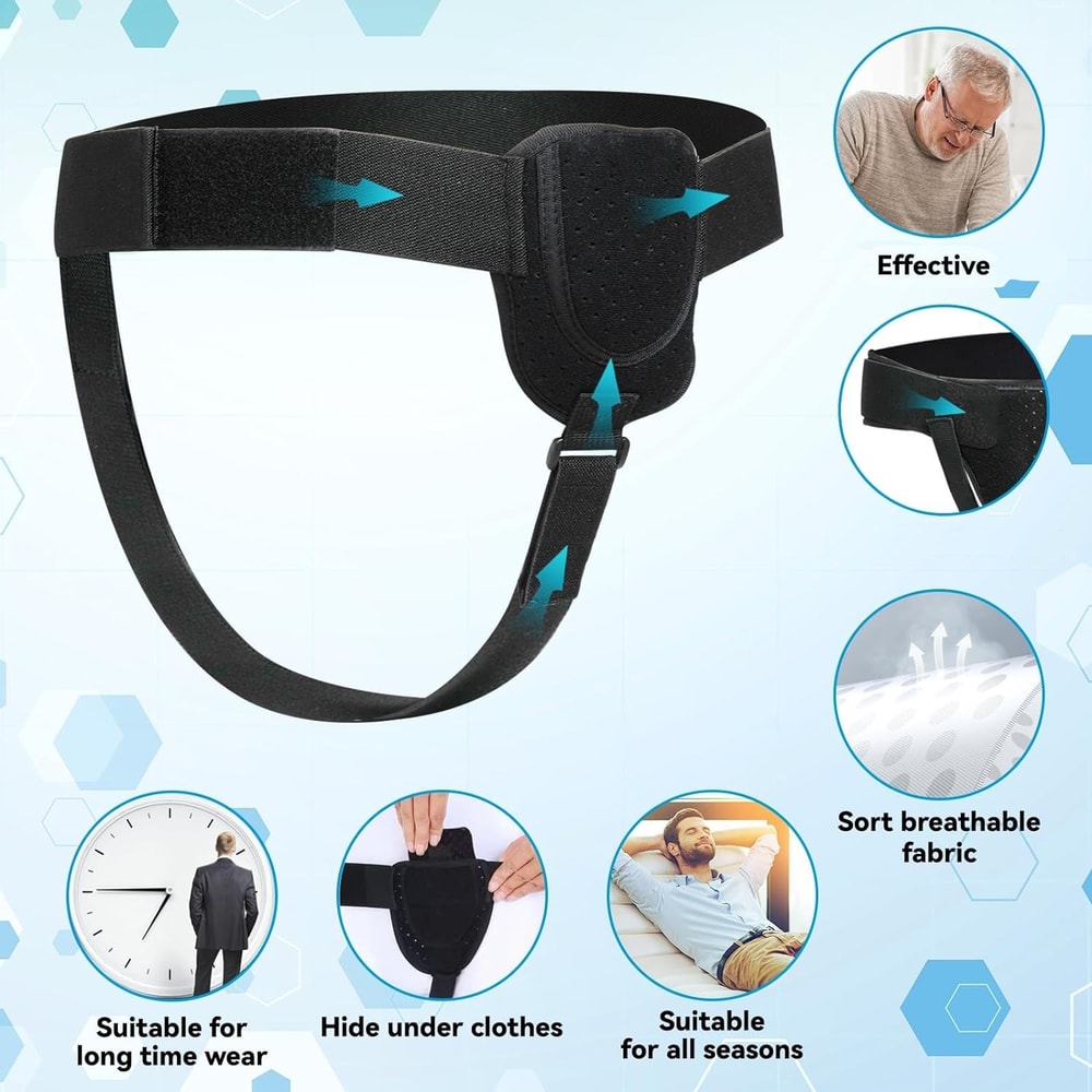 Inguinal Hernia Belt For Men Post Surgery Support Truss With Adjustable Waist Strap 4