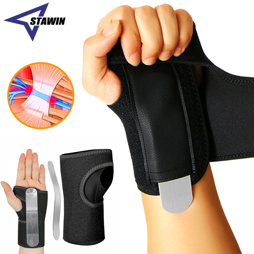 Carpal Tunnel Wrist Brace With Metal Splint Adjustable Support For Tendonitis Arthritis Relief 0