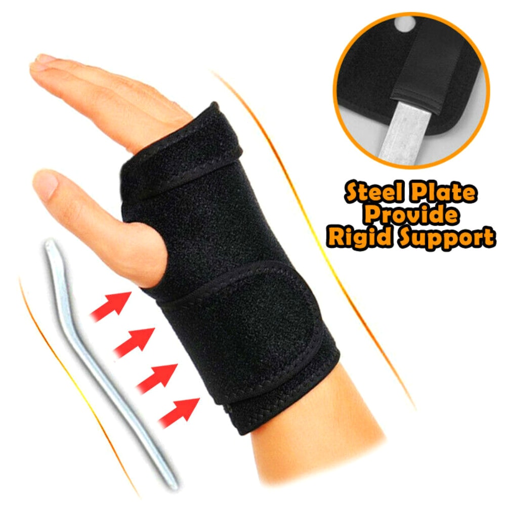 Carpal Tunnel Wrist Brace With Metal Splint Adjustable Support For Tendonitis Arthritis Relief 1
