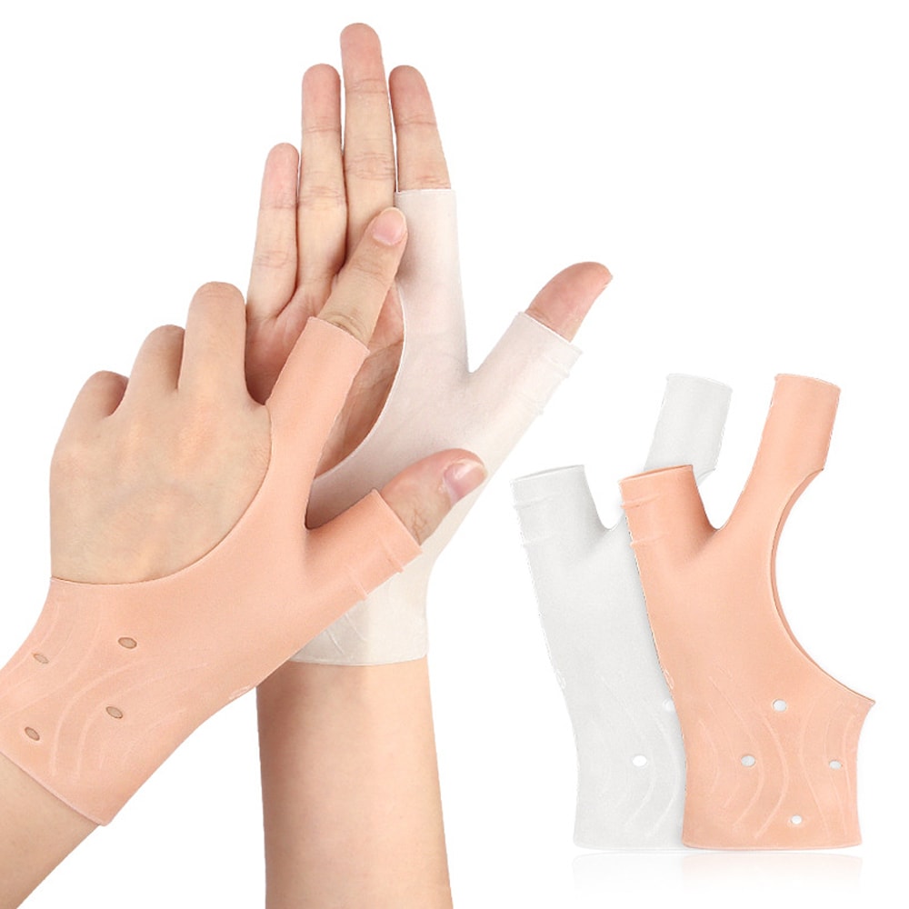 Soft Waterproof Gel Wrist Thumb Support Braces, Unisex Compression Sleeve for Left & Right Hand