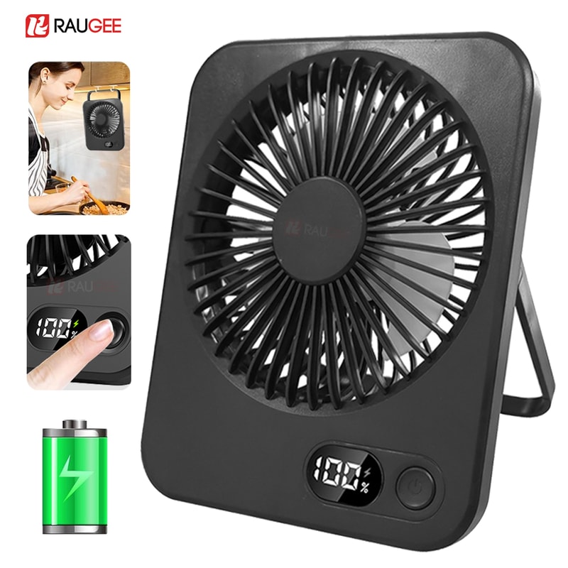 Portable USB Rechargeable Desk Fan, Foldable Mini Fan for Home, Office & Student Use