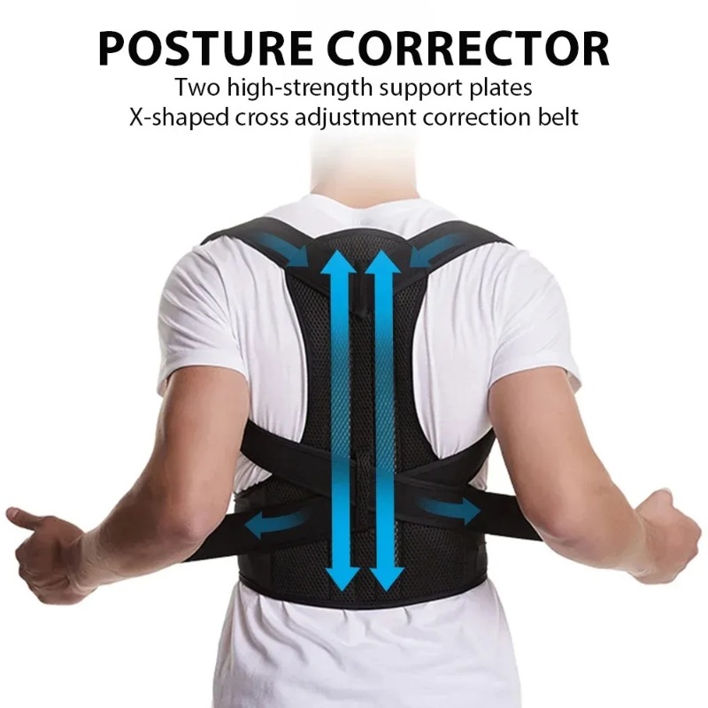 Adjustable Posture Corrector Brace With Lumbar Support Belt For Back Alignment And Pain Relief 0