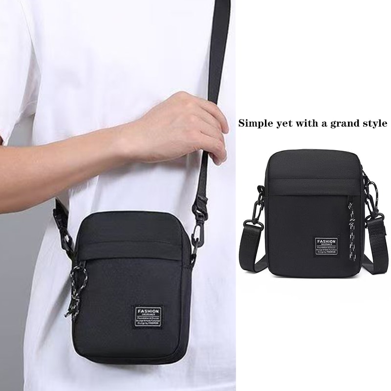 HighCapacity Crossbody Sling Bag For Men Lightweight Nylon Shoulder Messenger Bag 1