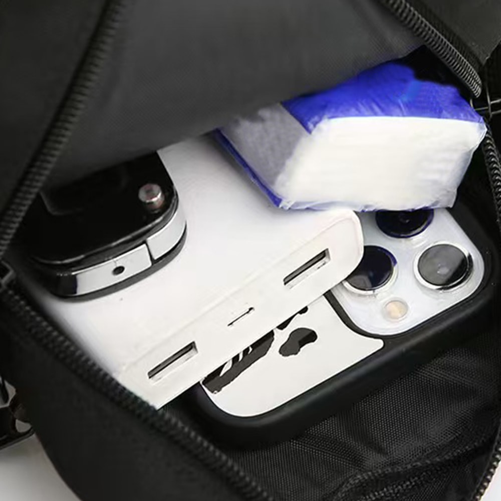 HighCapacity Crossbody Sling Bag For Men Lightweight Nylon Shoulder Messenger Bag 3