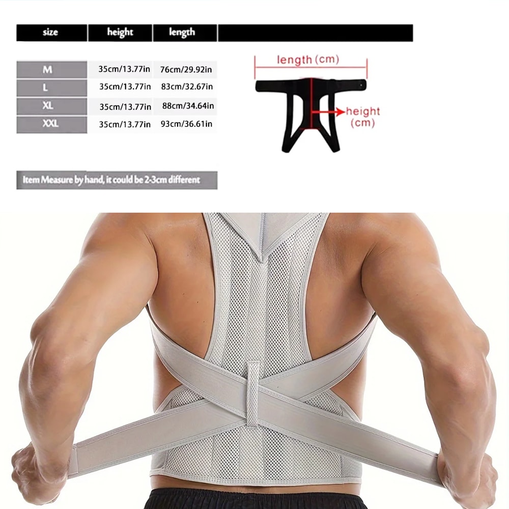 Adjustable Posture Corrector Back Brace With Lumbar Support For Pain Relief And Alignment 1