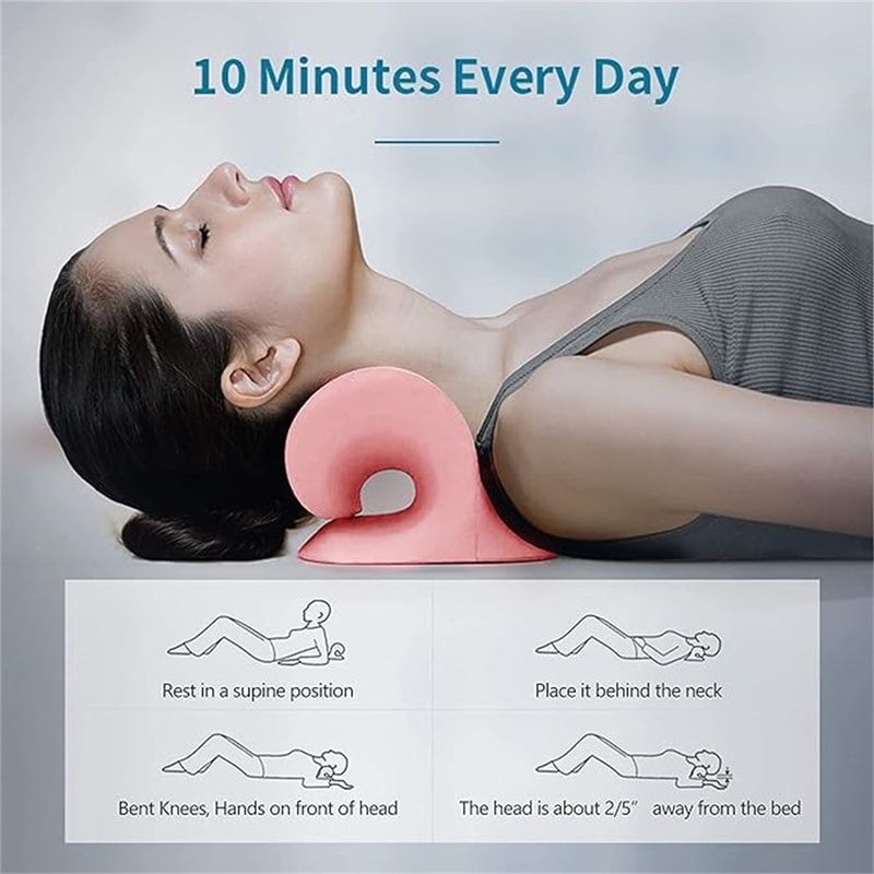 CShaped Neck Pillow For TMJ Relief Cervical Spine Alignment 1