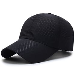 breathable mesh baseball cap for men & women, solid color sunscreen hat for spring summer