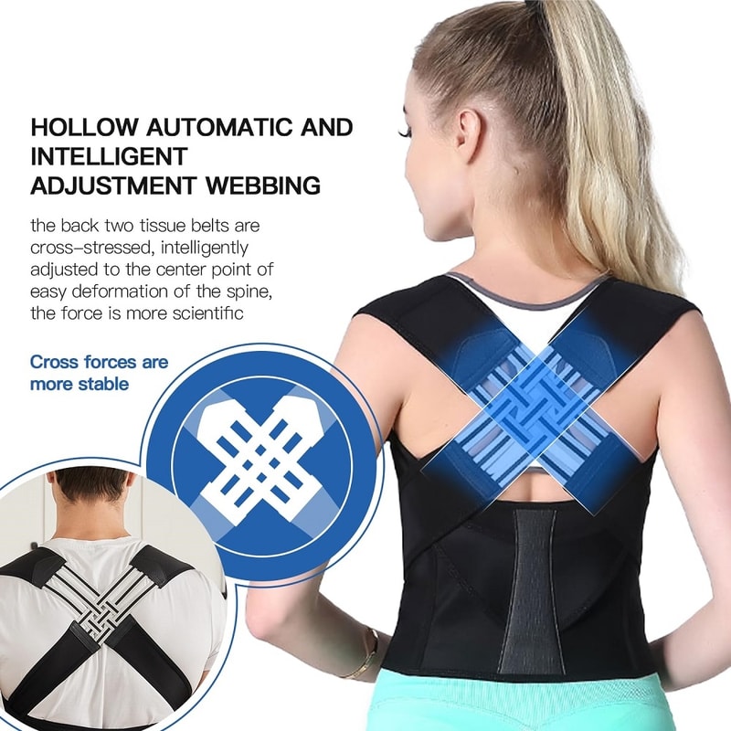 Adjustable Back Brace Posture Corrector For Men Women Upper Lower Pain Relief Support 2