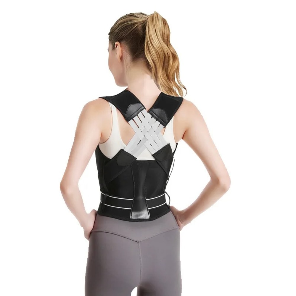 Shoulder Posture Corrector Belt, Adjustable Lumbar Support & Stretcher Training for Back Relief