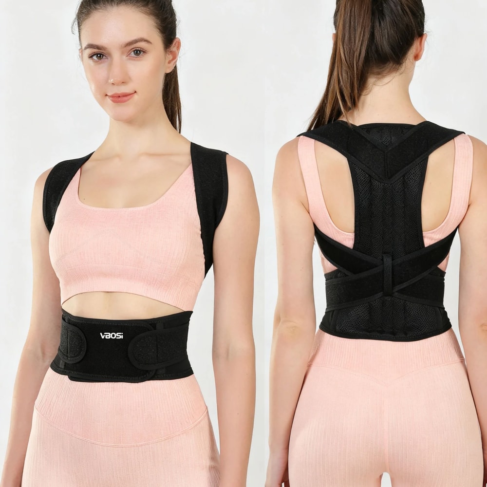 Adjustable Sporty Back Brace For Men Women Posture Corrector Waist Support 0