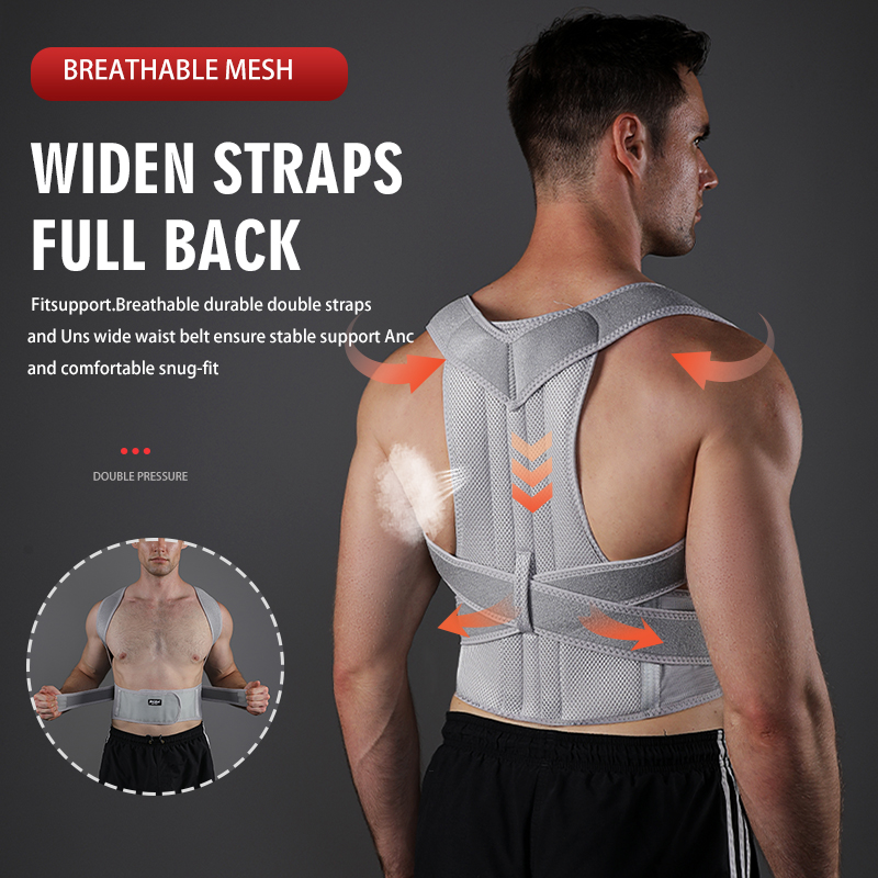 Adjustable Sporty Back Brace For Men Women Posture Corrector Waist Support 2