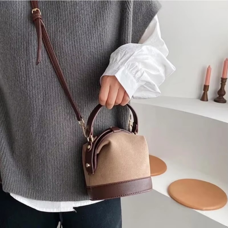 KoreanInspired Shoulder Bucket Bag Versatile Crossbody Fashion Handbag For Spring Summer 0