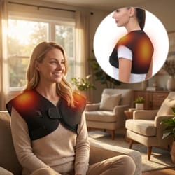 electric heated shoulder massager with infrared therapy for deep muscle relaxation