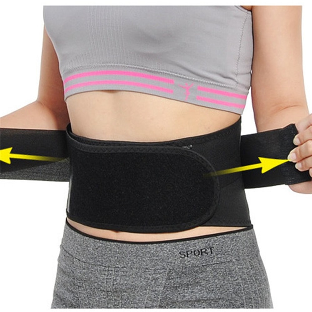 Self Heating Lumbar Support Belt Adjustable Waist Brace for Back Pain Relief & Posture Support