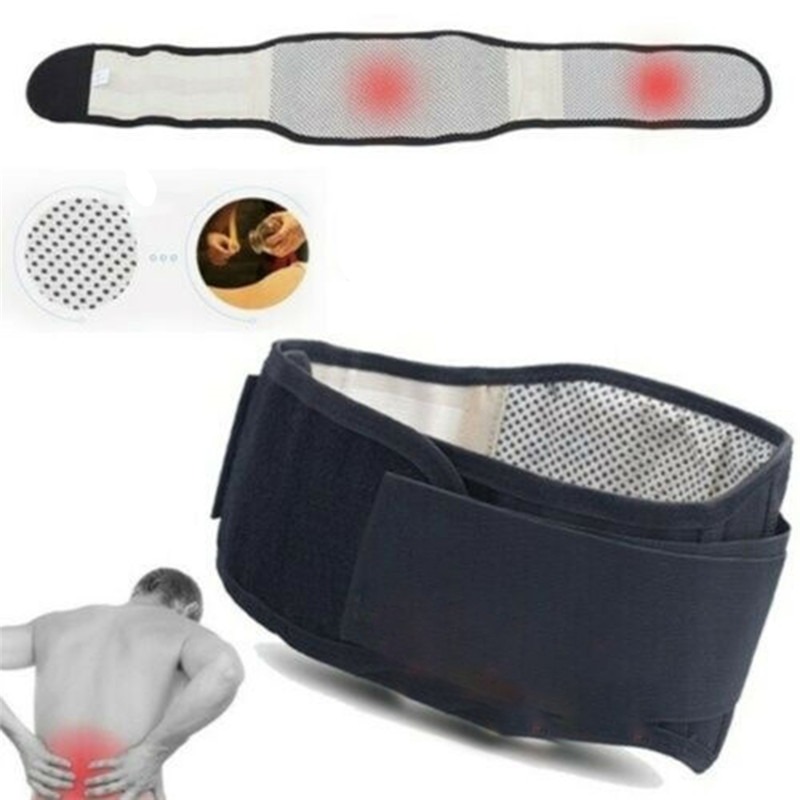 Self Heating Lumbar Support Belt Adjustable Waist Brace for Back Pain Relief & Posture Support