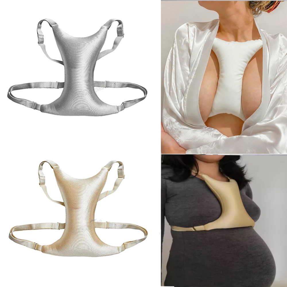 Premium Breast Support Pillow for Side Sleeping & Chest Anti-Wrinkle Care