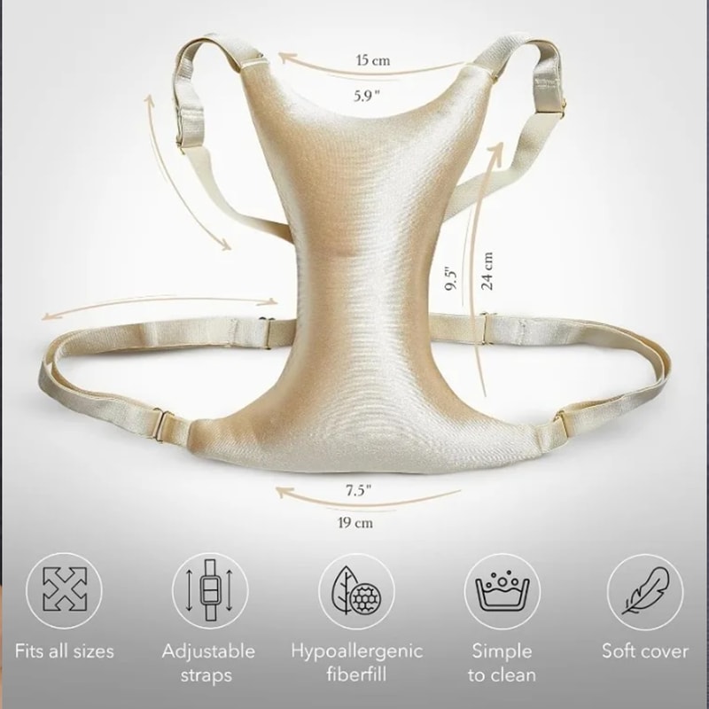 Premium Breast Support Pillow for Side Sleeping & Chest Anti-Wrinkle Care