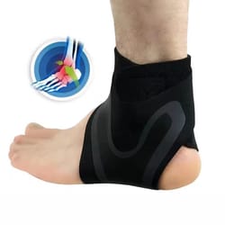 adjustable ankle support brace with compression sleeve for sports stability and injury prevention