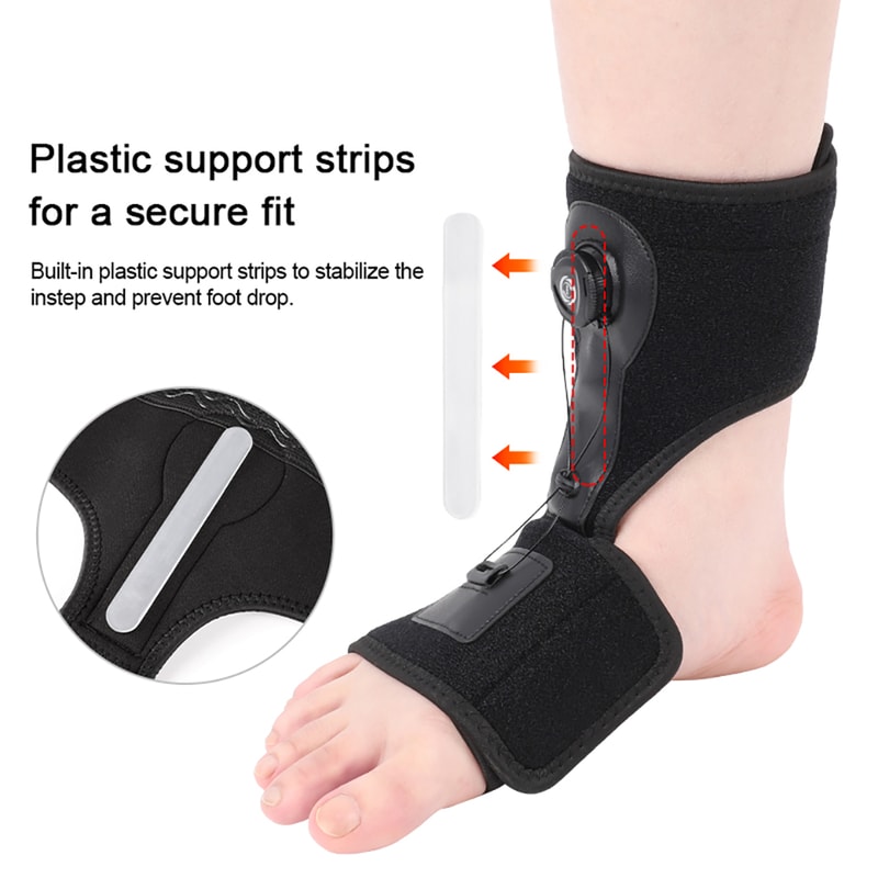 Adjustable Foot Drop Brace Ankle Support Orthosis With AntiSlip Stabilizer 1