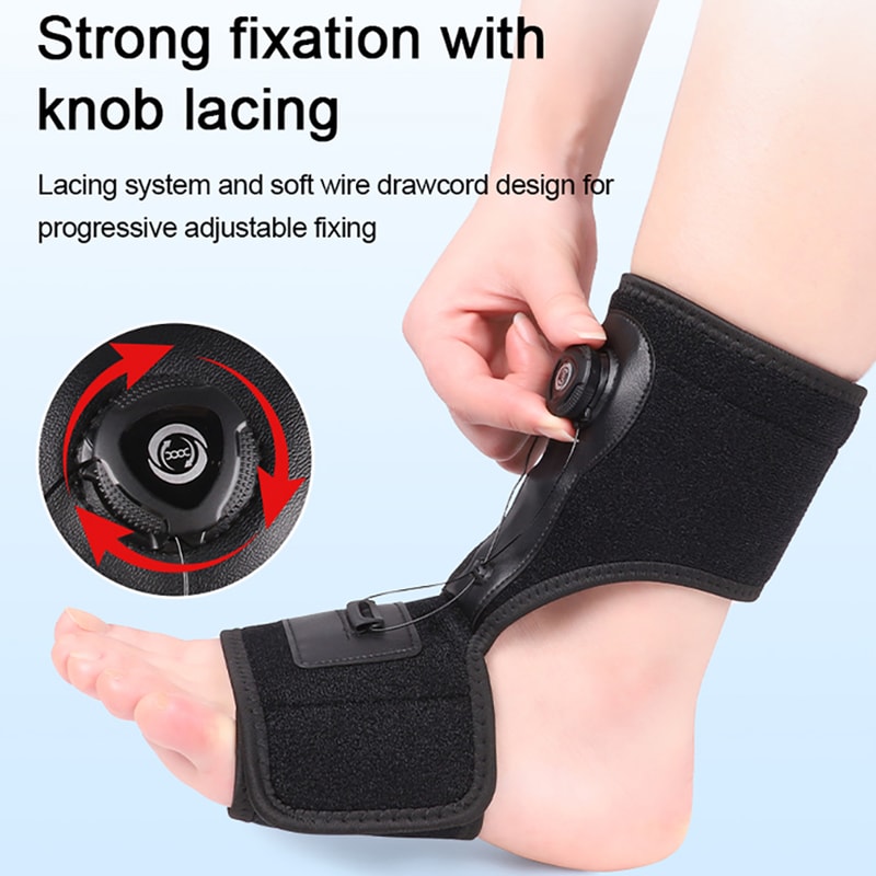 Adjustable Foot Drop Brace Ankle Support Orthosis With AntiSlip Stabilizer 3