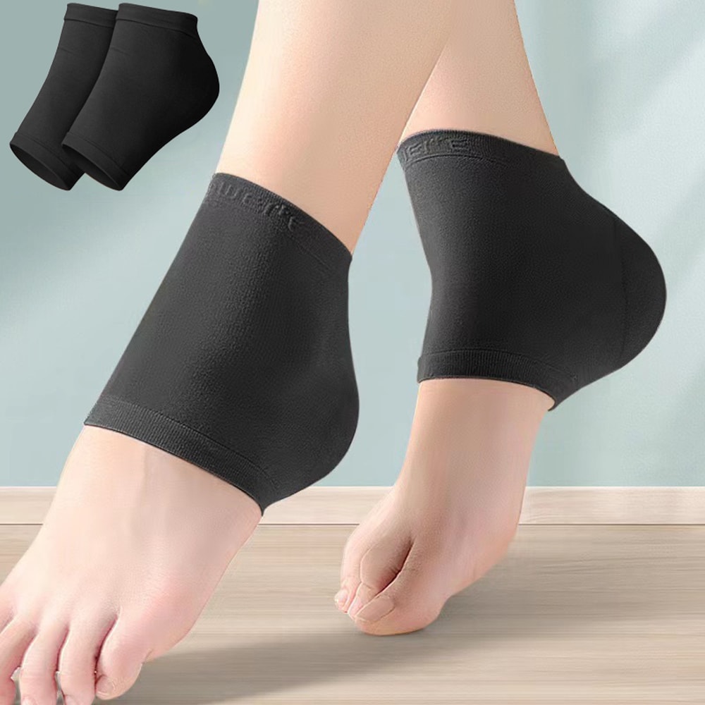 Silicone Gel Heel Socks For Plantar Fasciitis Relief And Cracked Heels Support 0