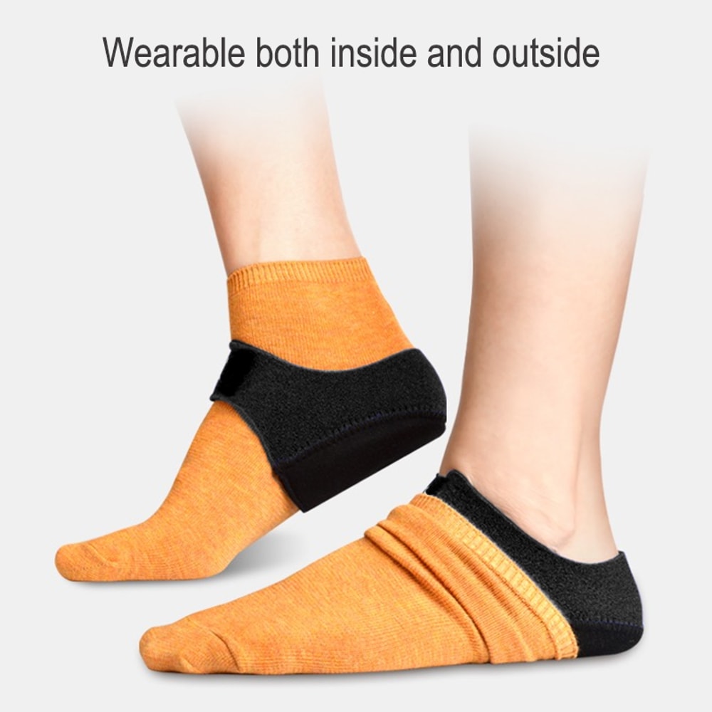 Silicone Heel Cushions with Straps for Heel Pain Relief and Shock Absorption