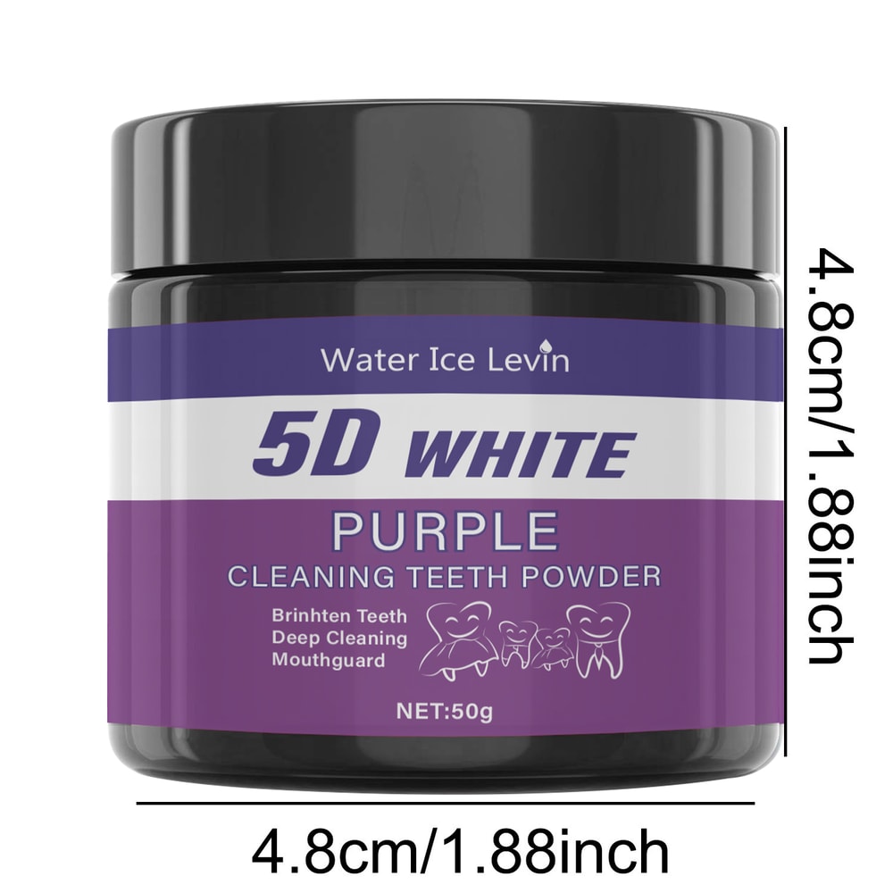 Purple Teeth Whitening Powder For Deep Clean Stain Removal Travel Use 2