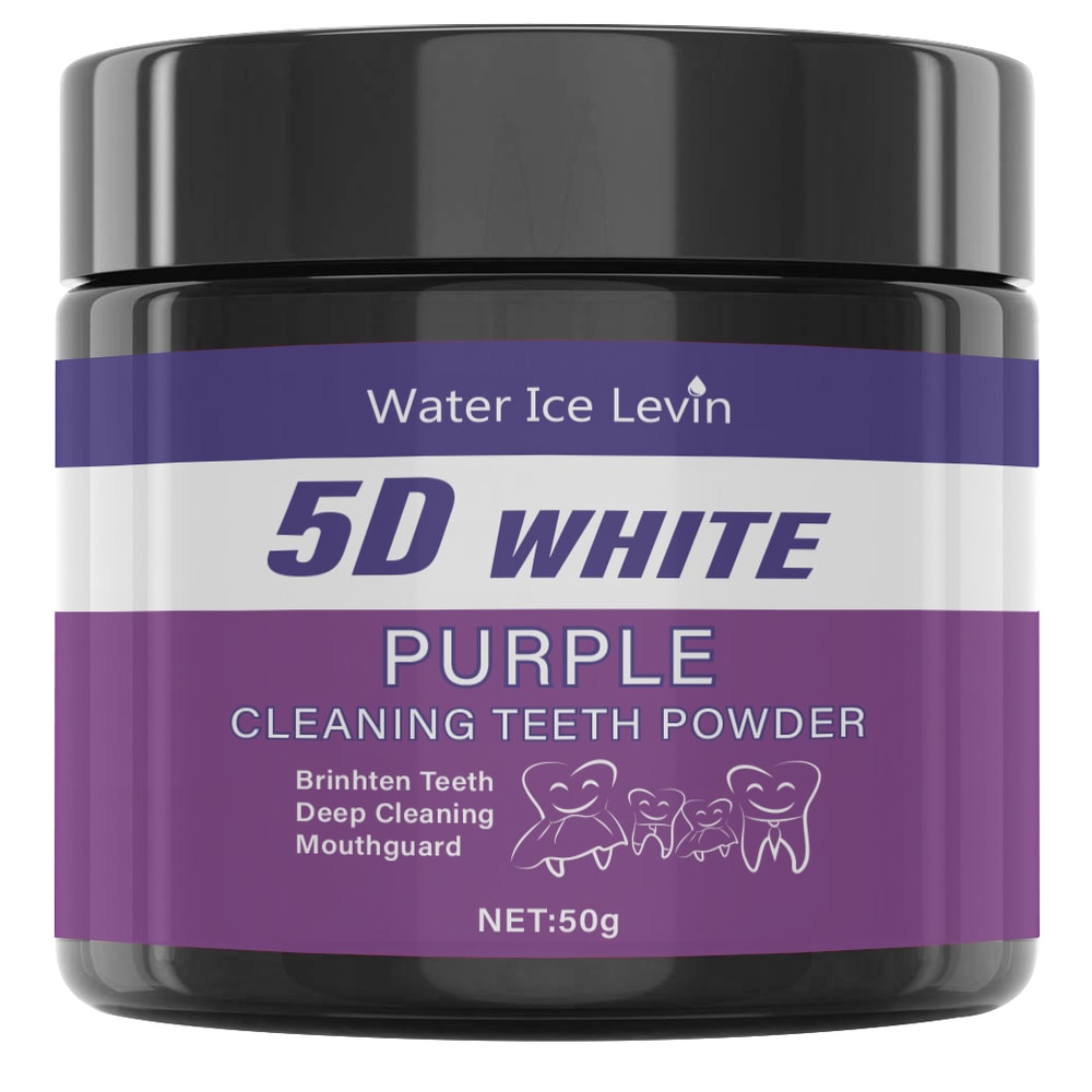 Purple Teeth Whitening Powder For Deep Clean Stain Removal Travel Use 6