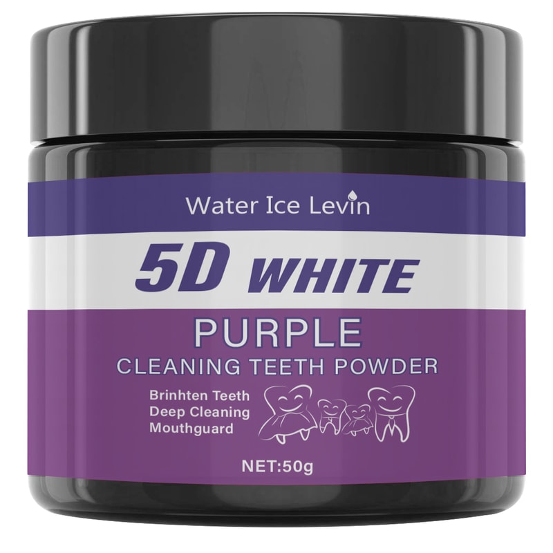 Purple Teeth Whitening Powder For Deep Clean Stain Removal Travel Use 6