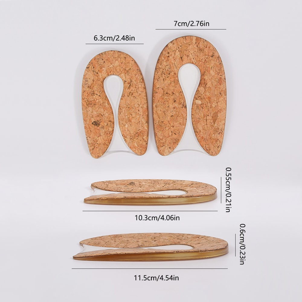 Silicone Heel Cups for plantar fasciitis relief, U-Shaped Heel Pads for Pain Support & Comfort