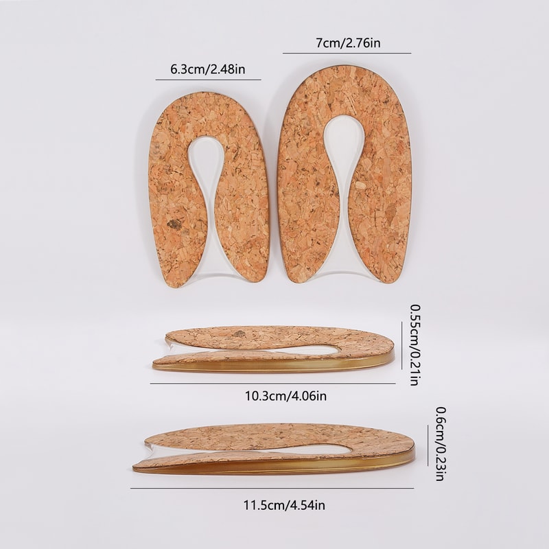 Silicone Heel Cups for plantar fasciitis relief, U-Shaped Heel Pads for Pain Support & Comfort