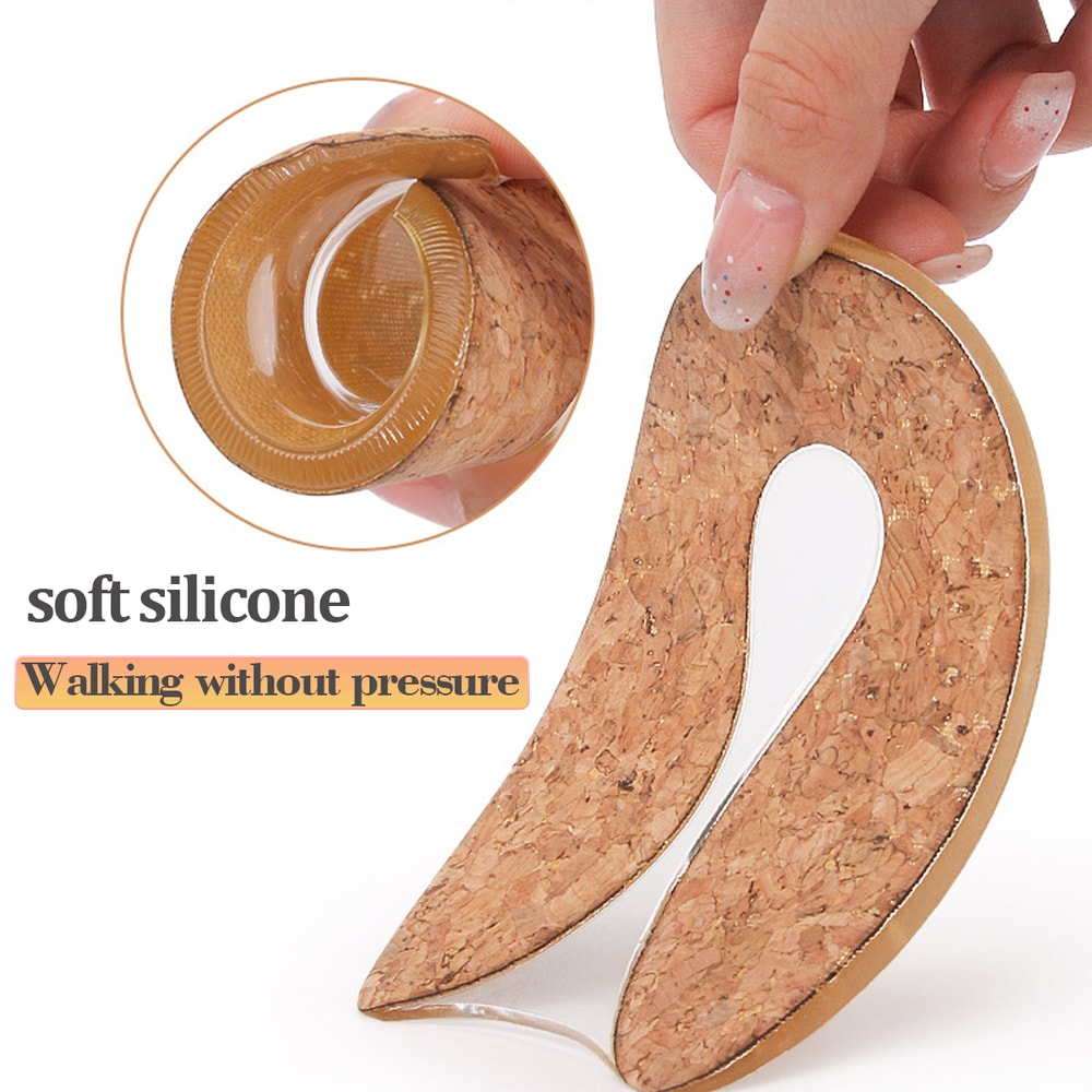 Silicone Heel Cups for plantar fasciitis relief, U-Shaped Heel Pads for Pain Support & Comfort