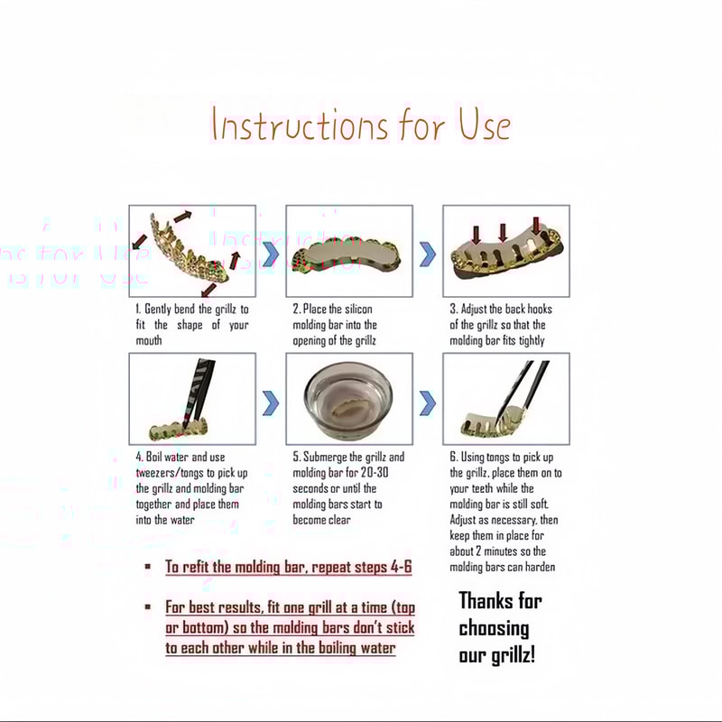 Vintage Silver Tooth Grill Caps Set, Punk Hip Hop Tooth Jewelry for Couples