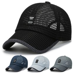 breathable men mesh baseball cap summer snapback trucker hat for outdoor comfort