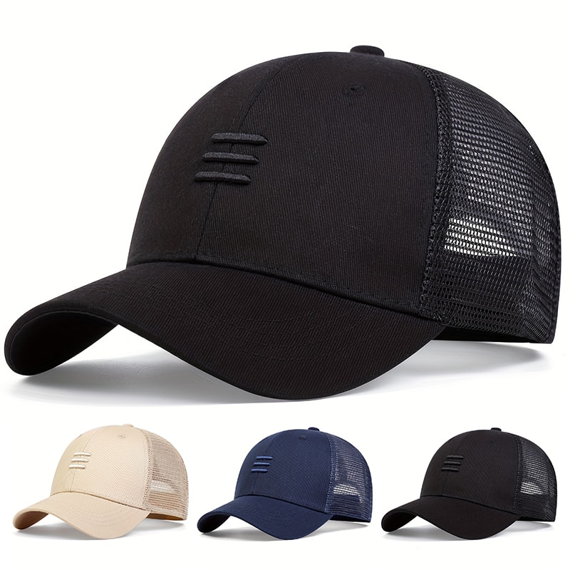 Breathable Mesh Trucker Cap Adjustable Snapback Summer Hat For Men Women 0