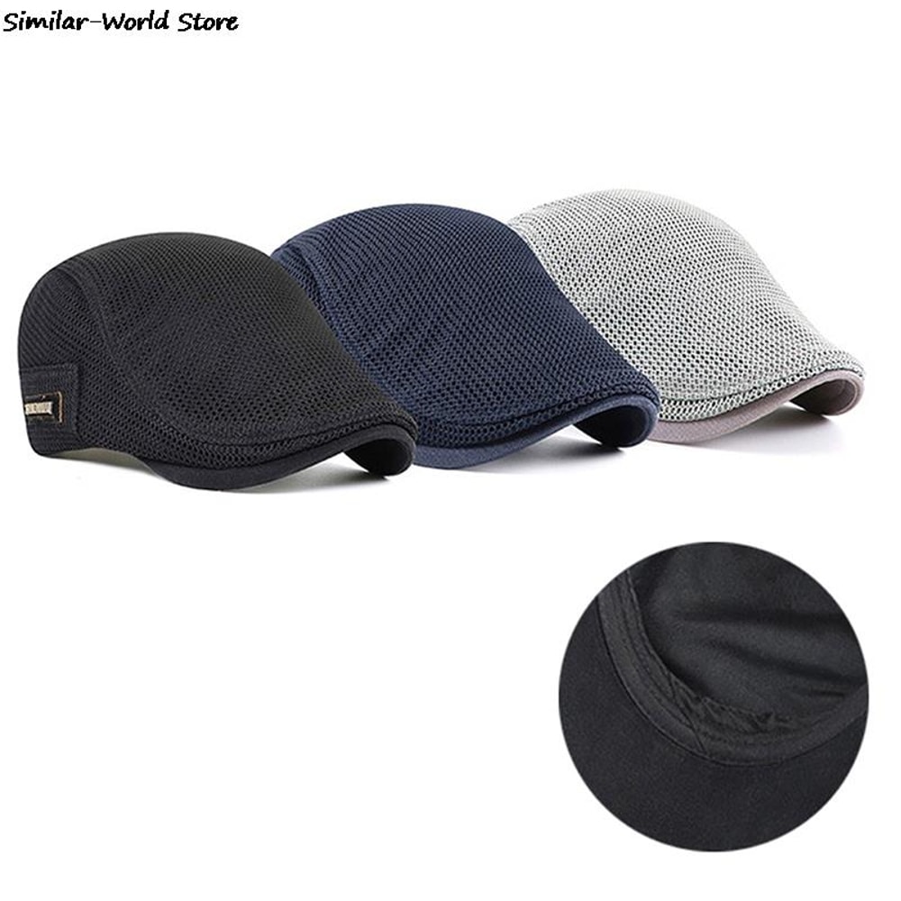 Breathable Mesh Summer Baseball Cap for Men, Lightweight Outdoor Fishing Trucker Hat